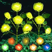 Solar Blossom Glow - Multicolor Rose Lights