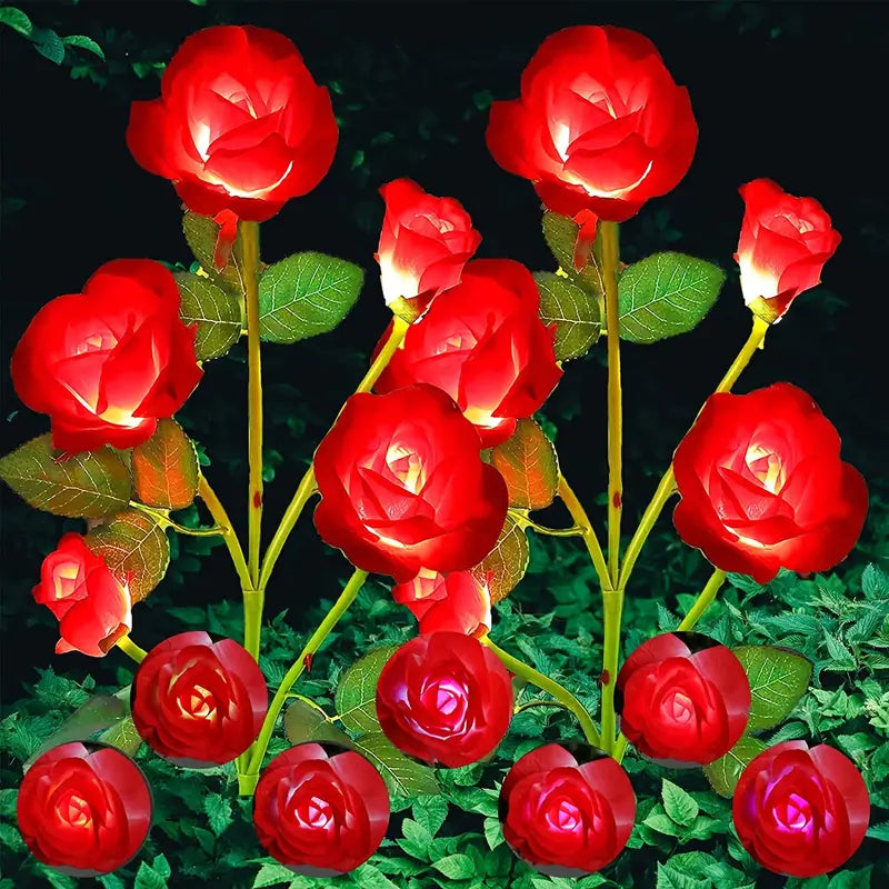 Solar Blossom Glow - Multicolor Rose Lights