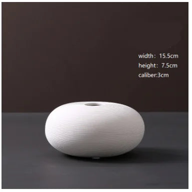 Sleek White Ceramic Vase