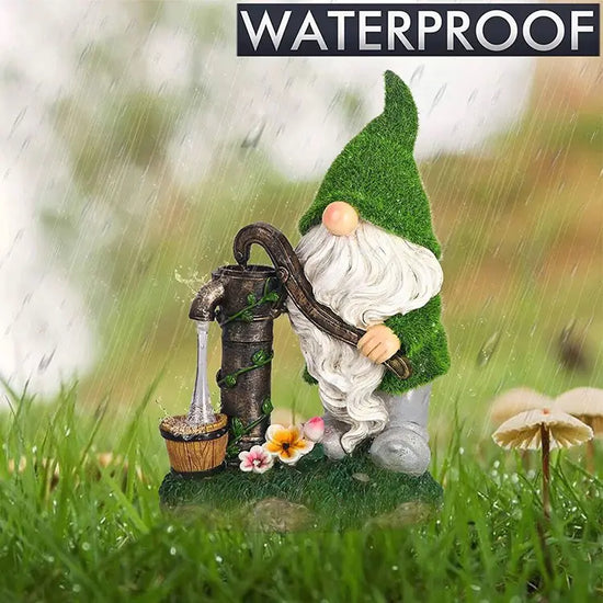 Enchanted Garden Solar Gnome Lamp