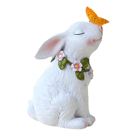 Solar Glow Rabbit Garden Figure