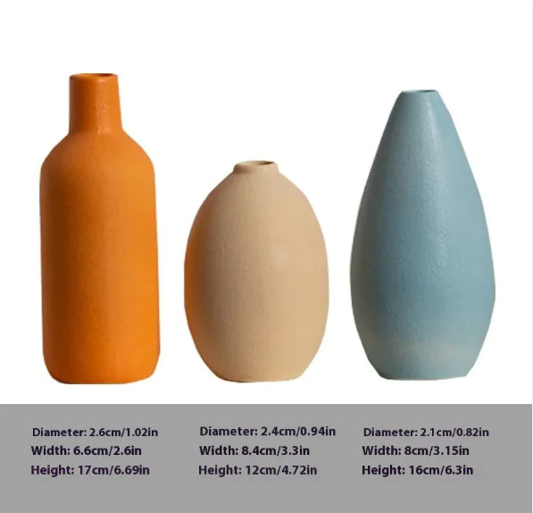 Contemporary White Vase Trio